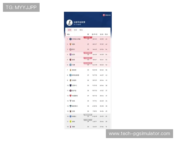 法甲最新积分排名全面解析各队赛季表现与晋级形势
